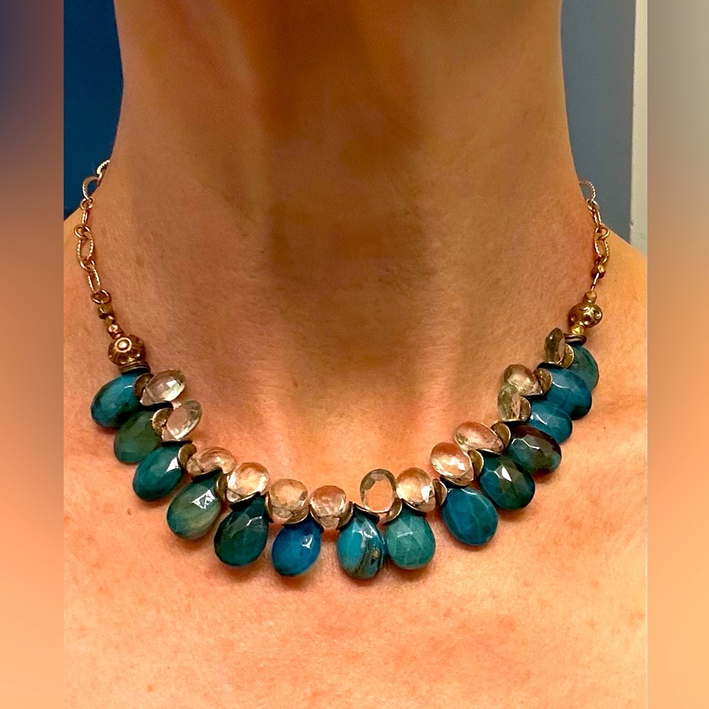 Gorgeous Arhaus Labradorite and crystal
Necklace — 16”